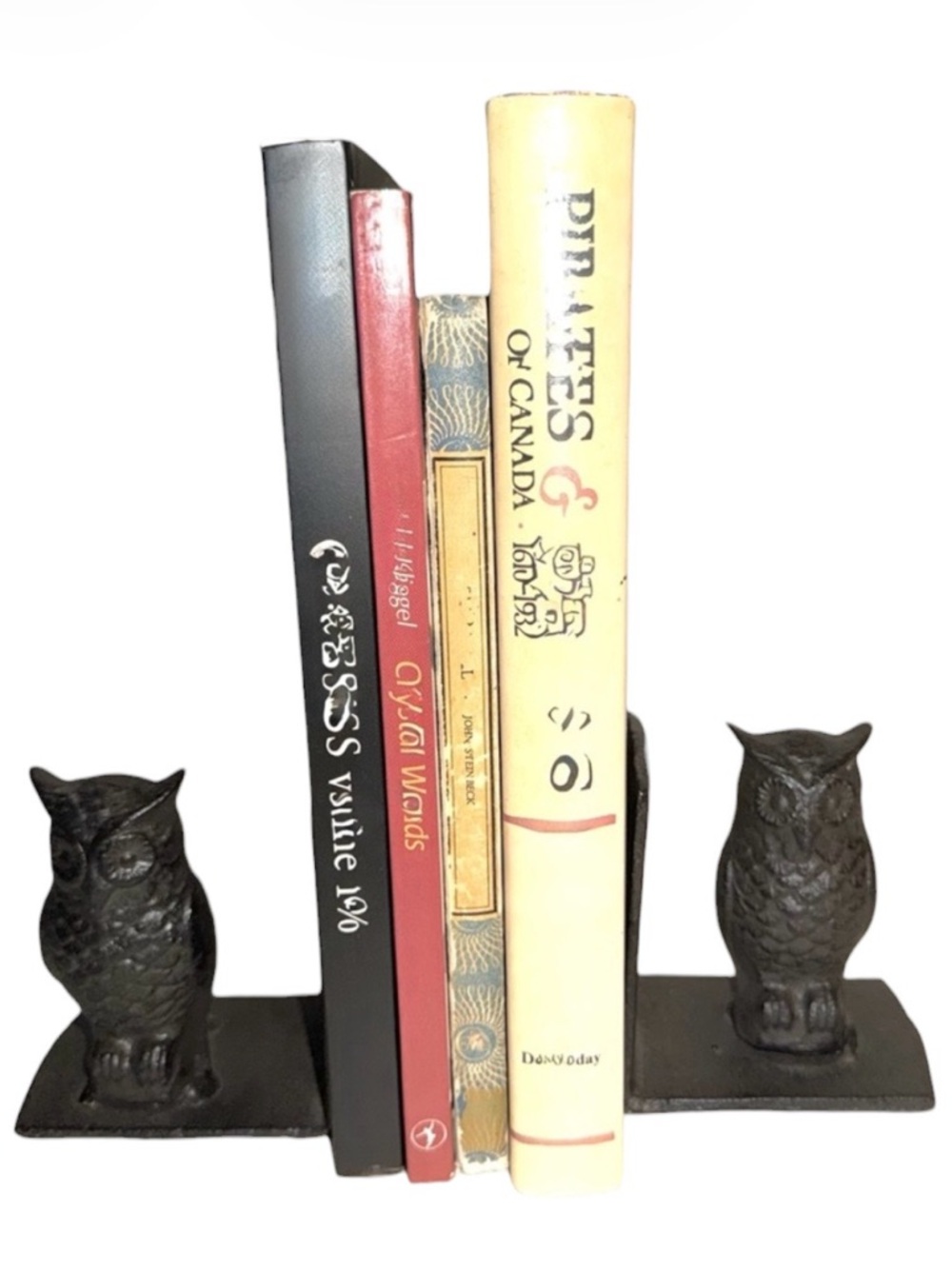 Pair of Vintage Style Cast Iron Standing Owl Book Ends